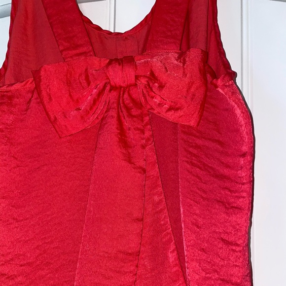 Red bow top size S/M - Picture 3 of 4
